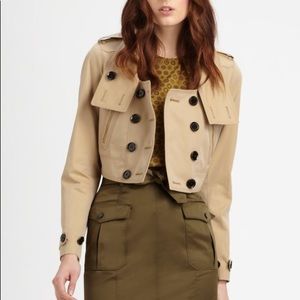 Burberry cropped gabardine trench jacket